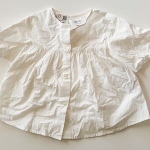 Zara Kids White Button-Up Shirt NWT